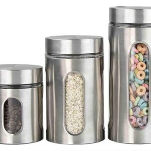 Blaze -Stainless steel Treat Jar ( Set of 3)
