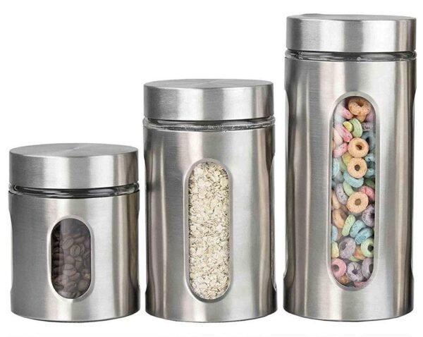Blaze -Stainless steel Treat Jar ( Set of 3)